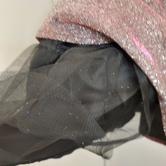 Sequin Hearts Junior's Size 13 Dress Pink Silver Fit Flare Sparkes Prom Wedding - Picture 7 of 12